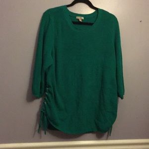 Roz & Ali green sweater size 2x